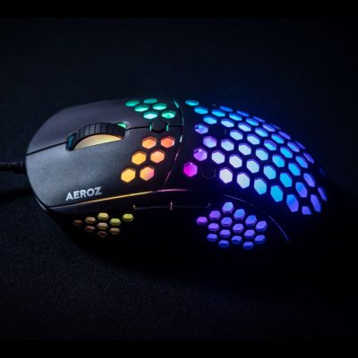 AEROZ – GM-1000 RGB – LIGHTWEIGHT GAMING MOUSE – BLACK (Sunplus 199)